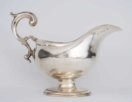 Westley Hall's silver sauce boat